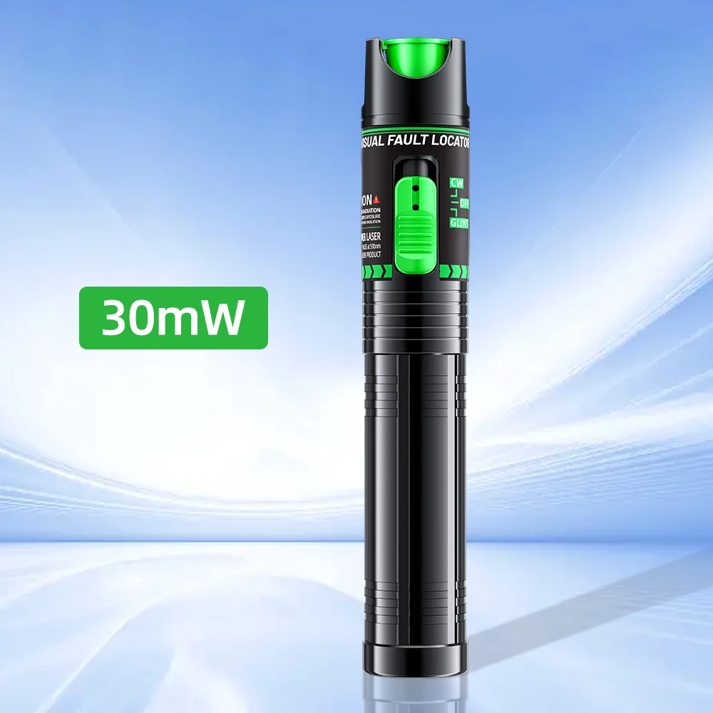 Rechargeable Fiber Optic Breakpoint Test Pen Light Source Red Green Pen 15/30/50/70/100mW Adjustable Output for Optical Networki