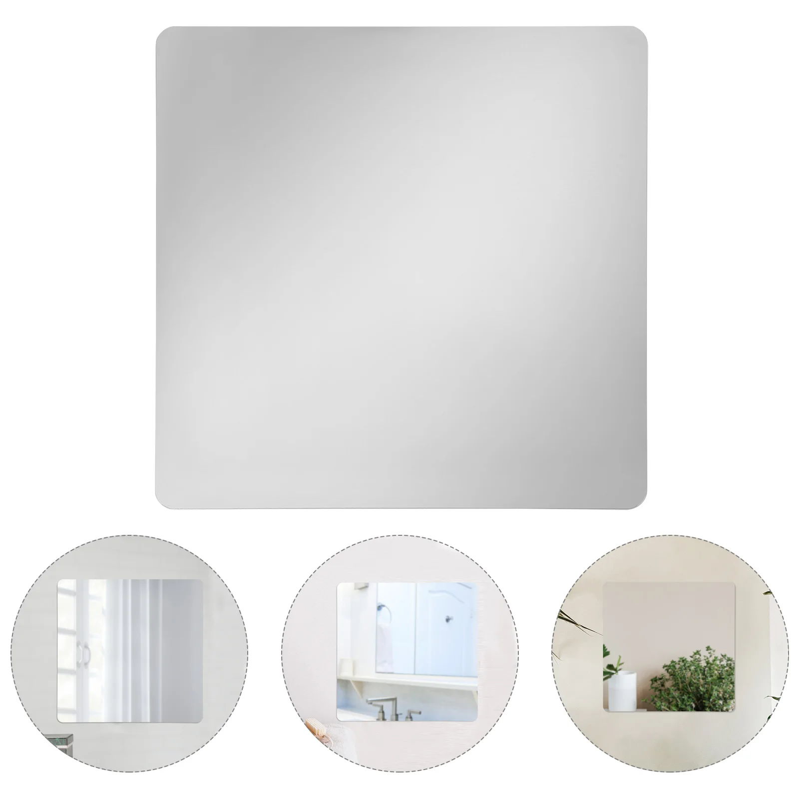 

2 Pcs Tiles 30x2 Acrylic Self Adhesive Square Wall Mirrors for Bathroom Bedroom Gym Decor Stick On Mirrors For Wardrobe Doors
