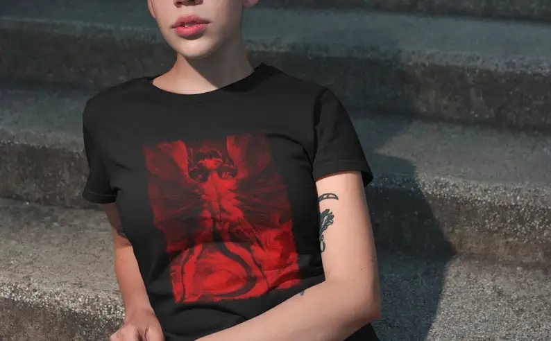 the great red dragon, william blake occult graphic tee, gothic unisex top