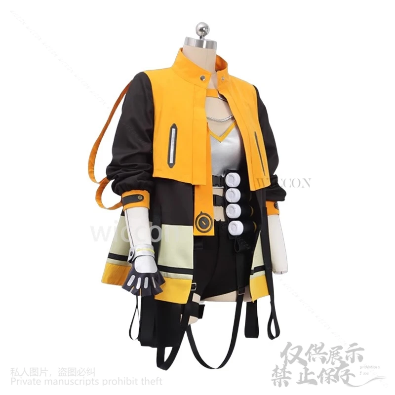 Anis Cosplay Game NIKKE：The Goddess Of Victory Costume Fashion Punk Yellow Black Coat Y2K Halloween Jirai Kei Girls Customized