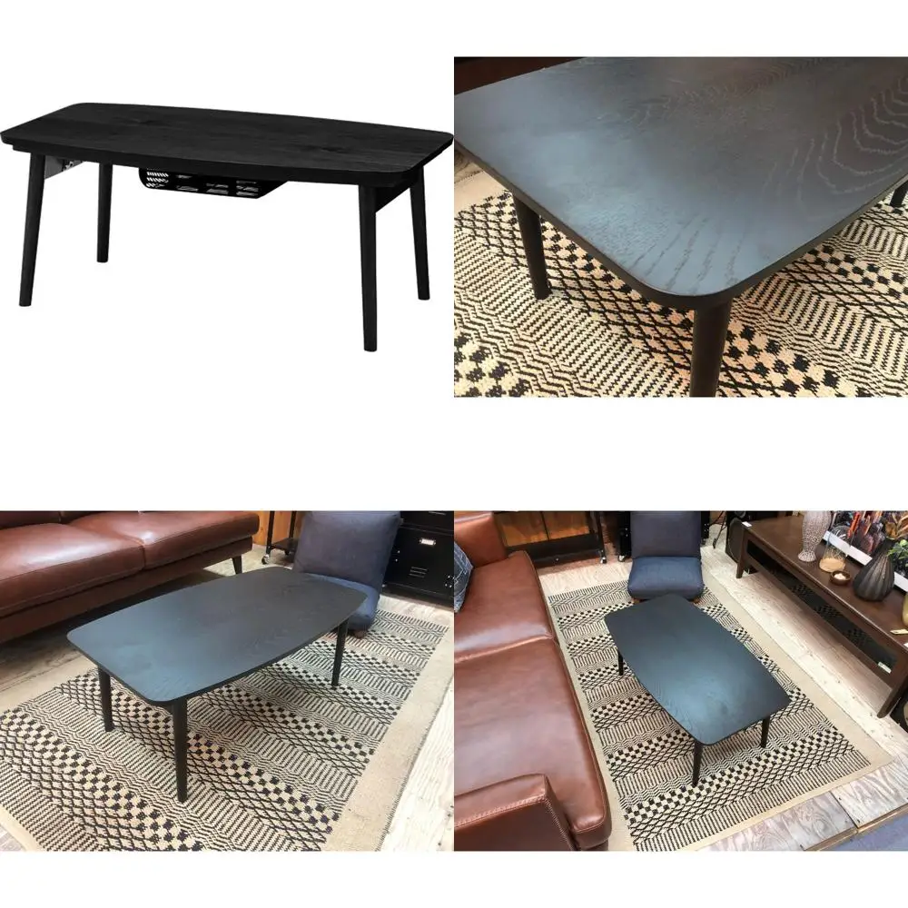 

AZUMAYA Folding Leg Kotatsu Heater Table - 36x20x14.5 Inches in Natural Oak and Rubber Wood for Home Comfort