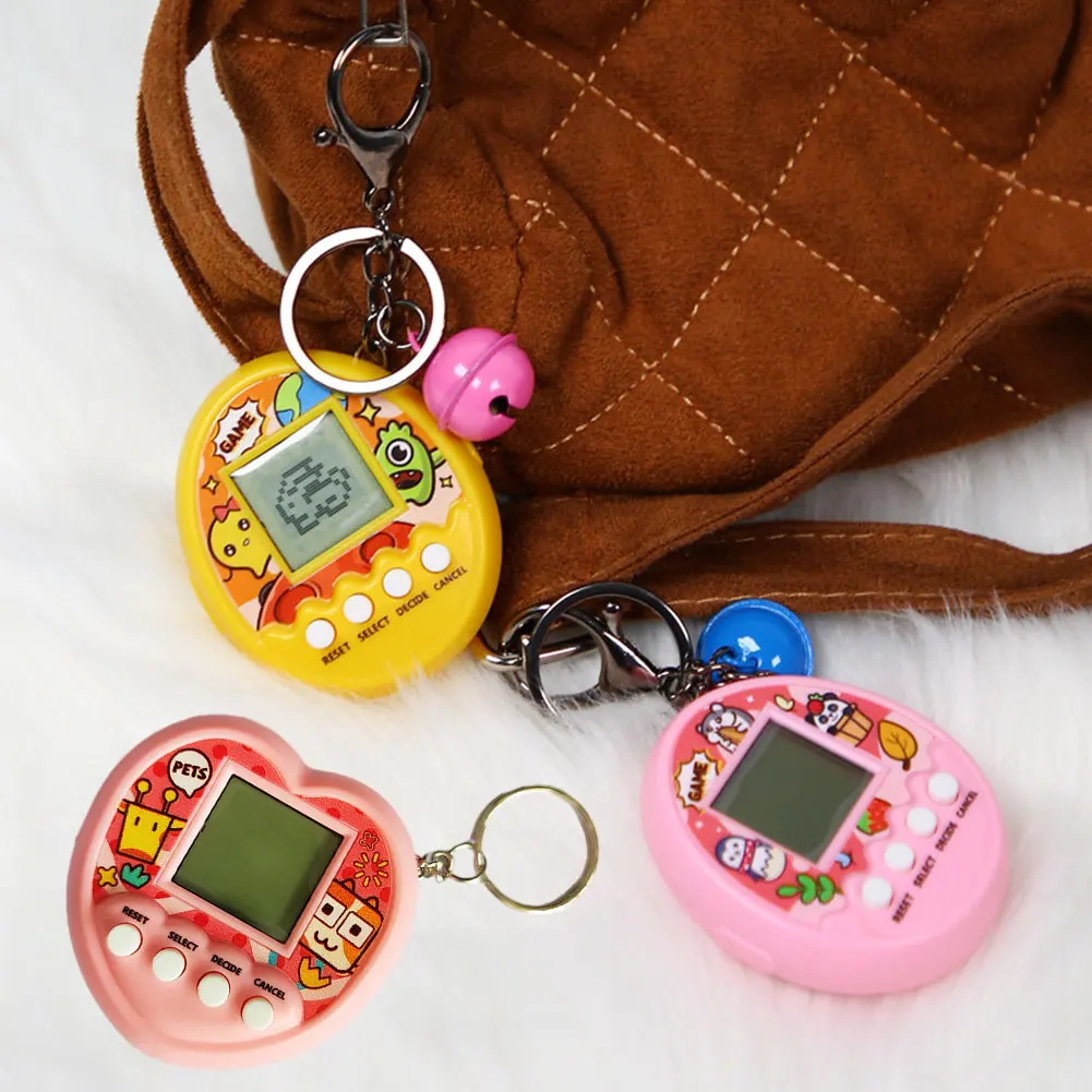 Porte-clés en os pour Console de jeu arc-en-ciel, mode coréenne, breloque Harajuku Y2K, serrure en forme de cœur en cristal, pendentif de sac Vintage, DIY