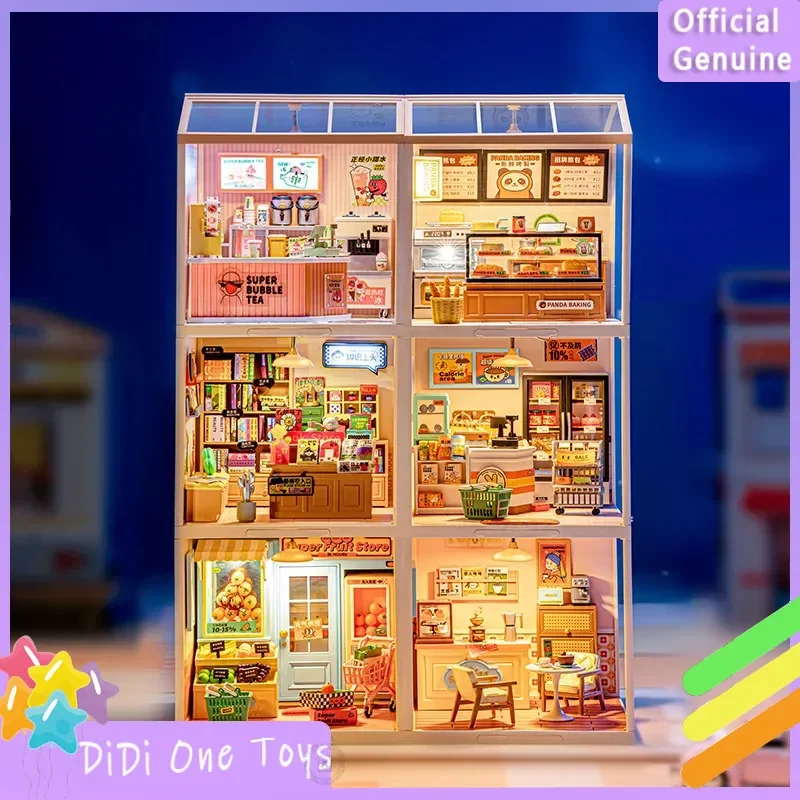 Casa en miniatura de Super World, caja ciega de súper residencia, estatuilla de acción, casa para niños, juguetes para casa Diy, regalos para niños y niñas