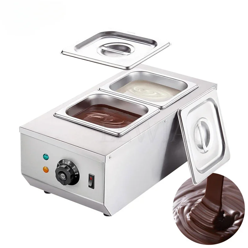 Máquina eléctrica para derretir queso y Chocolate, calentador comercial, doble olla caliente, fuente, caldera, cilindro de inmersión, calentador de sartén