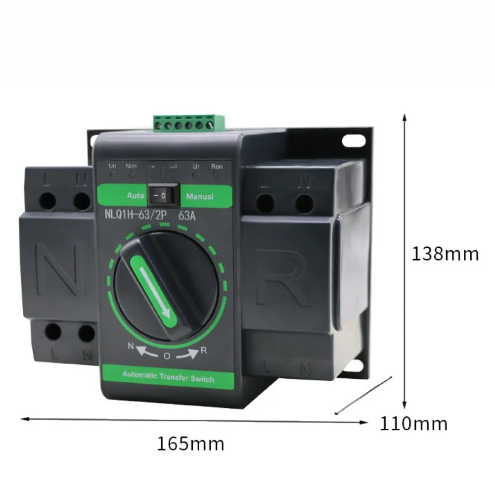Automatic Transfer Switch 2P for Residential Solar Energy Systems with Grid Fallback 400V 3-Phase Compatibility