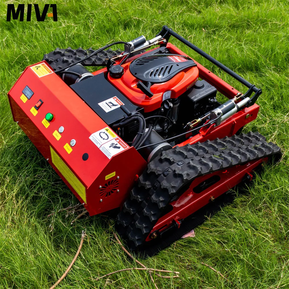 

High Quality Remote Control Lawn Mower For Agriculture 600mm Robotic Cordless Crawler Lawn Mower Garden Customized