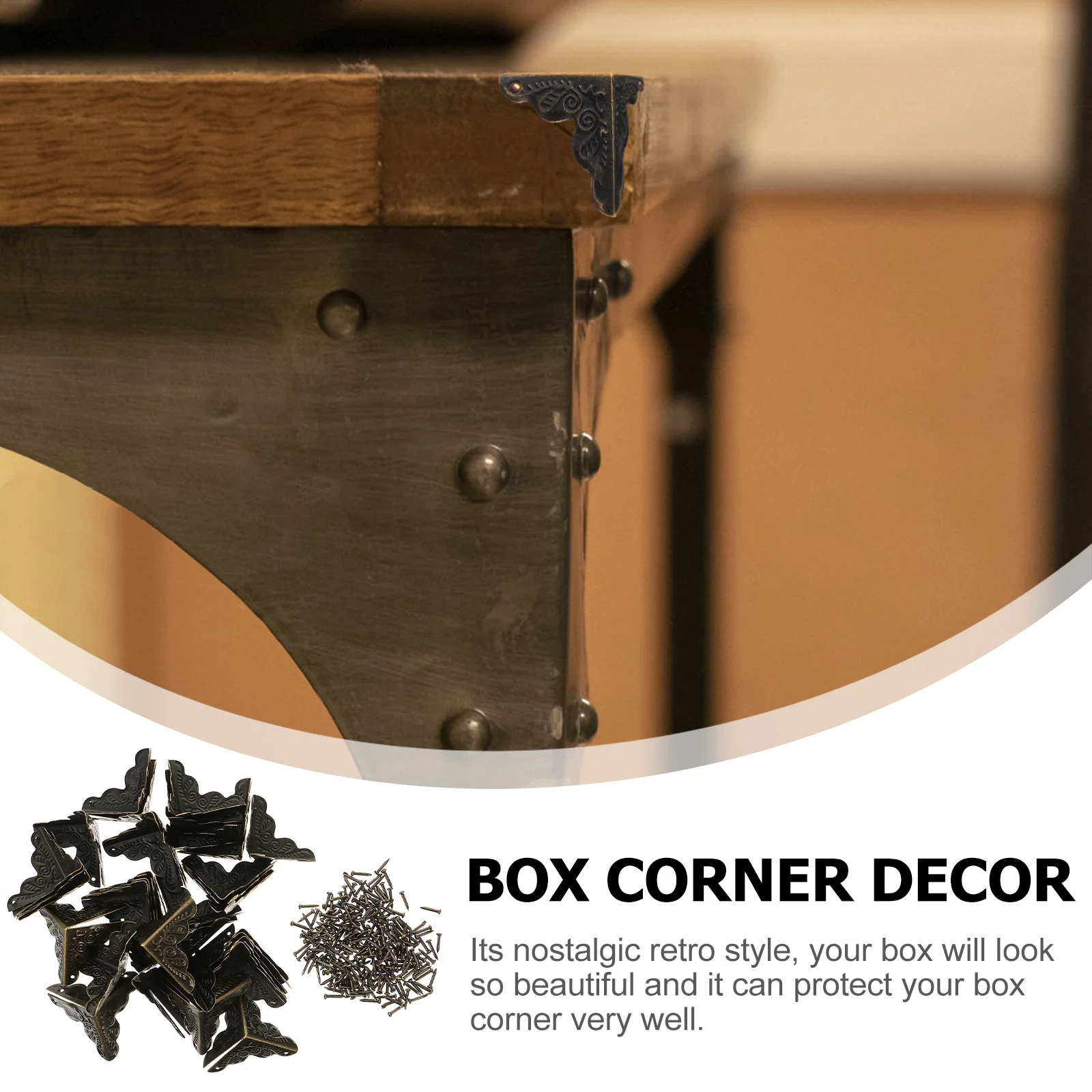 

36pcs Guard Tool Durable Retro Corner Decor Jewelry Iron Corner Protector Guard Box Parts Box Accessory