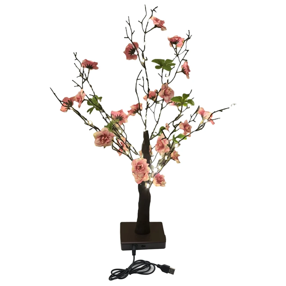 Rose Tree Lamp LED Artificial Tree Lamp Bonsai Tree Light Atmosphere Light for Home Decorations Weddings Party and More
