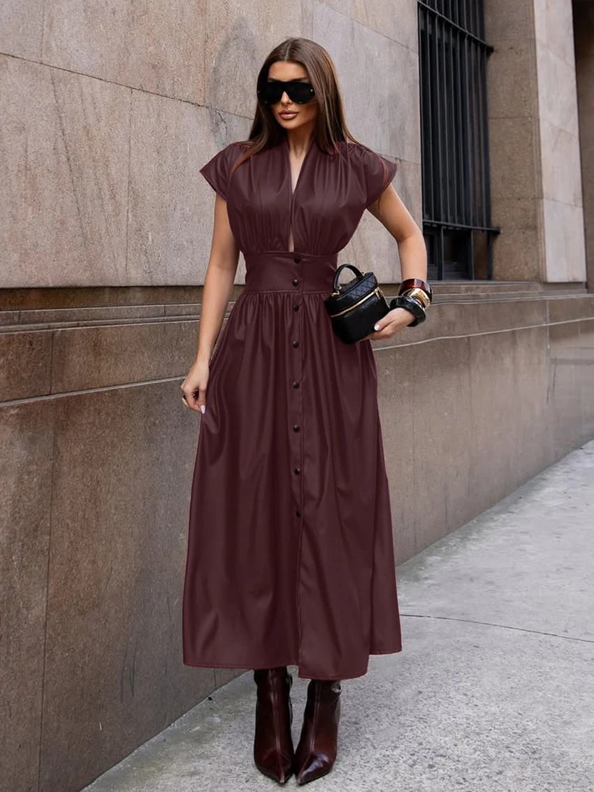 

Marthaqiqi модная женская пижама с коротким рукавом ночная рубашка сексуальная одежда для сна с v-образным вырезом платье до щиколотки зимняя женская ночная рубашка комфорт