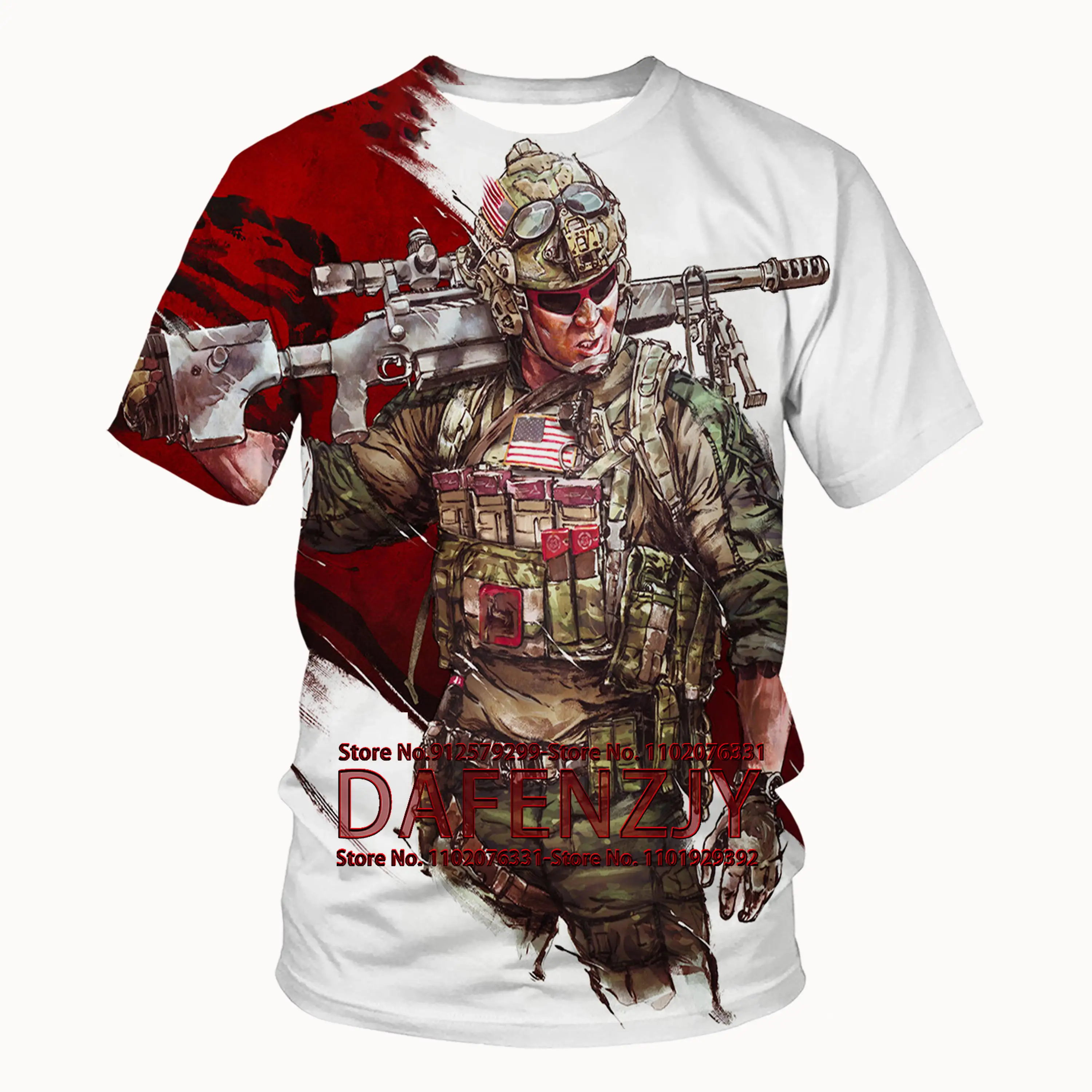 

Army Camouflage Men Ladies T Shirt Commando ARMY-VETERAN 3D Special Forces Short Sleeve Tactical Shirts Men's Clothing