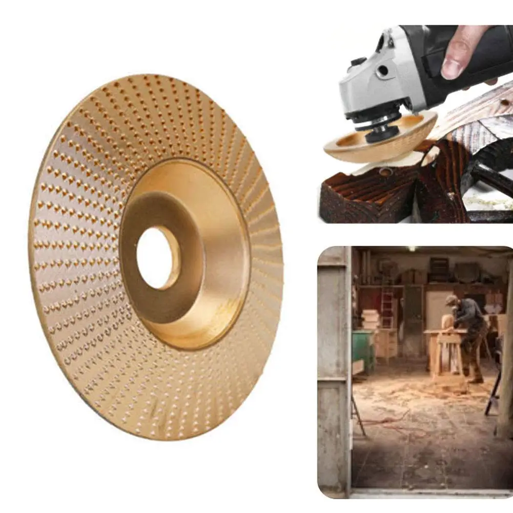 Wood Tungsten Carbide Grinding Wheel Disc Tungsten Carbide Abrasive Angle Grinder Wheel Wood Carving Grinding Disk (100mm Bevel)