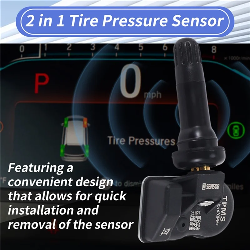 

AB96-Car Tyre TPMS Sensor Programmable Tire Pressure Sensor 315MHZ+433Mhz 2 In 1 For Autel Tool TS408 TS508 ITS600 MX Sensor
