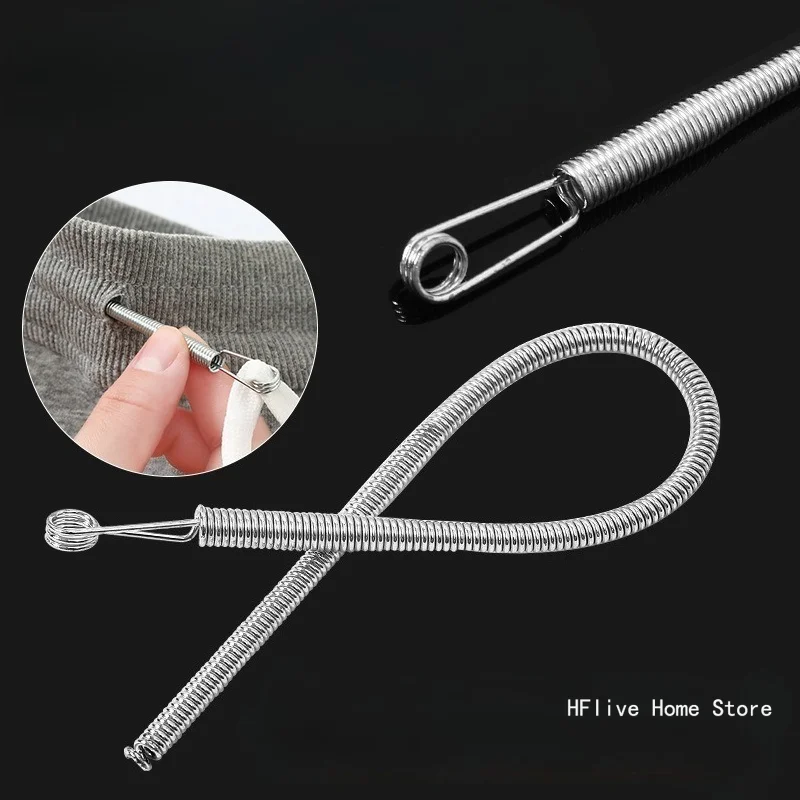 

flexible spring multi purpose threading tool air hole elastic lace ribbon threading waist rope artifact