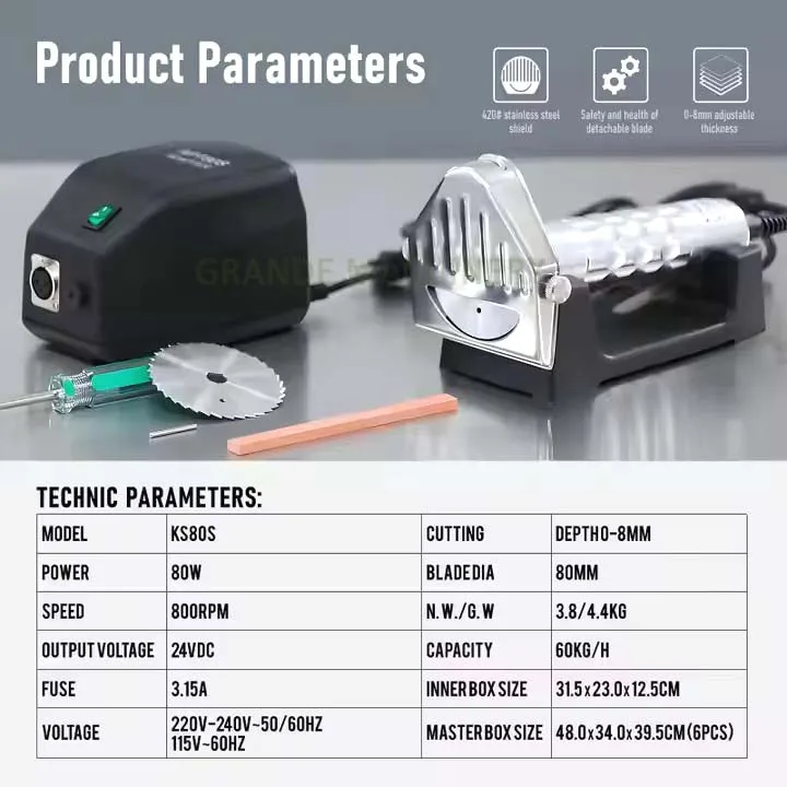 قابل للتعديل سمك 80 مللي متر الكهربائية كباب القطاعة مستقيم شوارما دونر القاطع لحوم تركيا جديد 80S كباب سكين القواطع