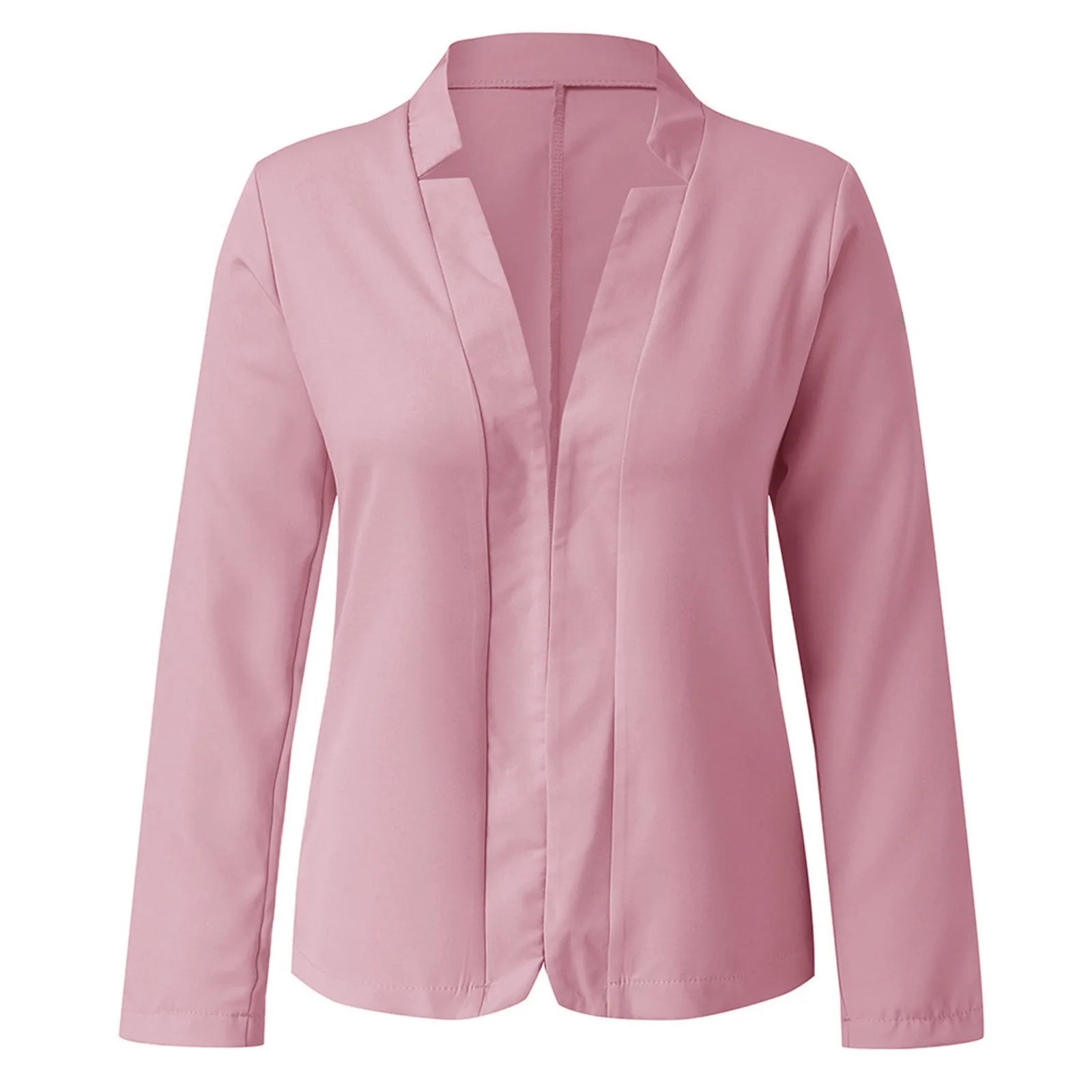 Women Casual Thin Blazers Female Long Sleeve Open Stitch Solid Classic Simple All Match Jackets Office Coats Femme Clothes