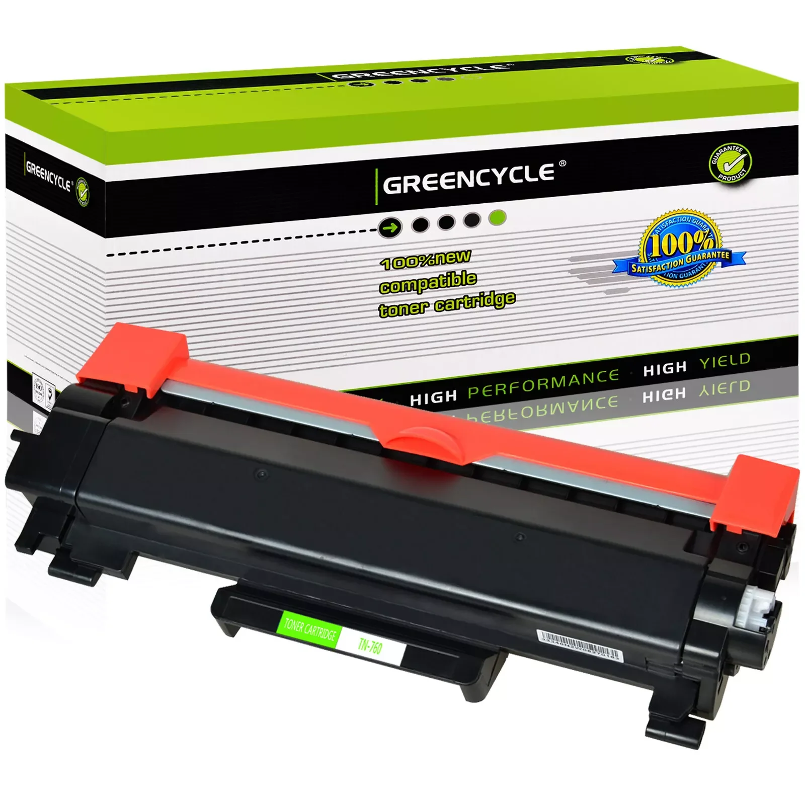 Greencycle TN760 TN730 Toner Cartridge Compatible for Brother TN-760 TN-730 with CHIP Use with DCP-L2550DW HL-L2350DW  Printer