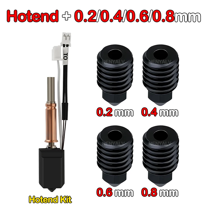 Für Anycubic Kobra 3 V2 Hotend-Kit Neues Upgrade-Hotend für Anycubic Kobra 3 Keramik-Hotend 3D-Drucker Messingdüse aus gehärtetem Stahl