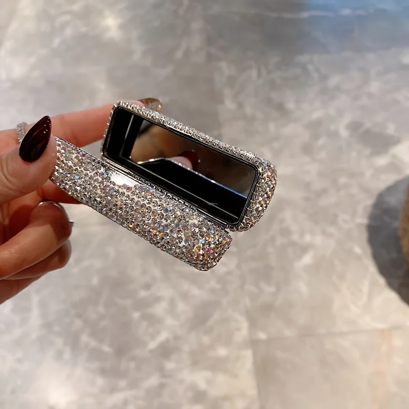 Luxury Creative Lipstick Storage box Artificial diamond-encrusted single lipstick with lid Carry lipstick lipstick box