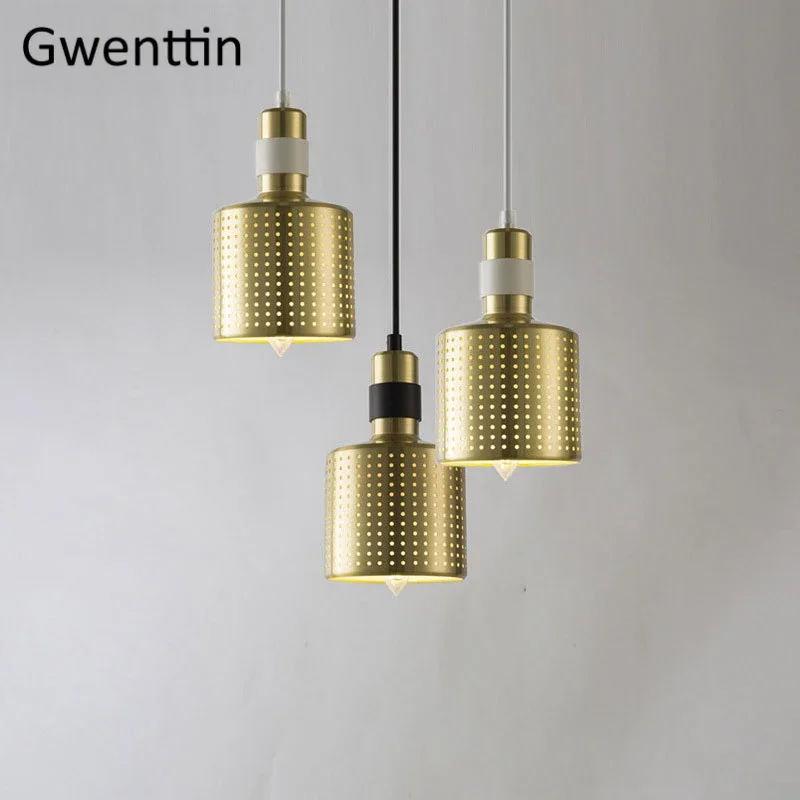 

Modern Hollow Brass Pendant Light Fixtures Nordic Gold Hanging Lights for Home Decor Loft Industrial Lamp Suspension Luminaire