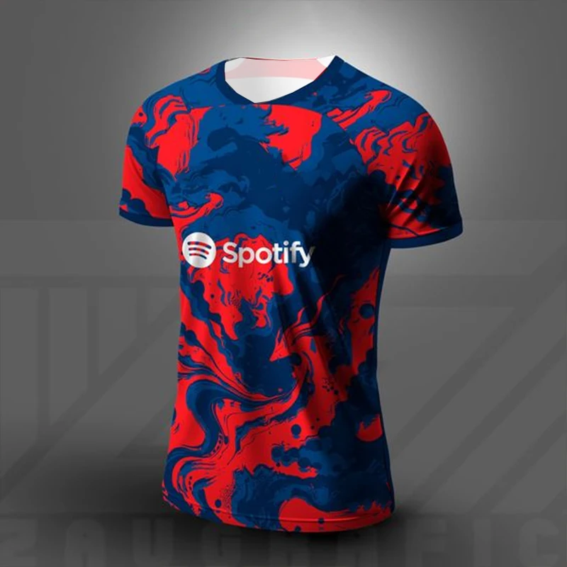 2025 nova camisa de futebol de edição especial barcelona para homens e mulheres confortável respirável secagem rápida esportes camiseta topo