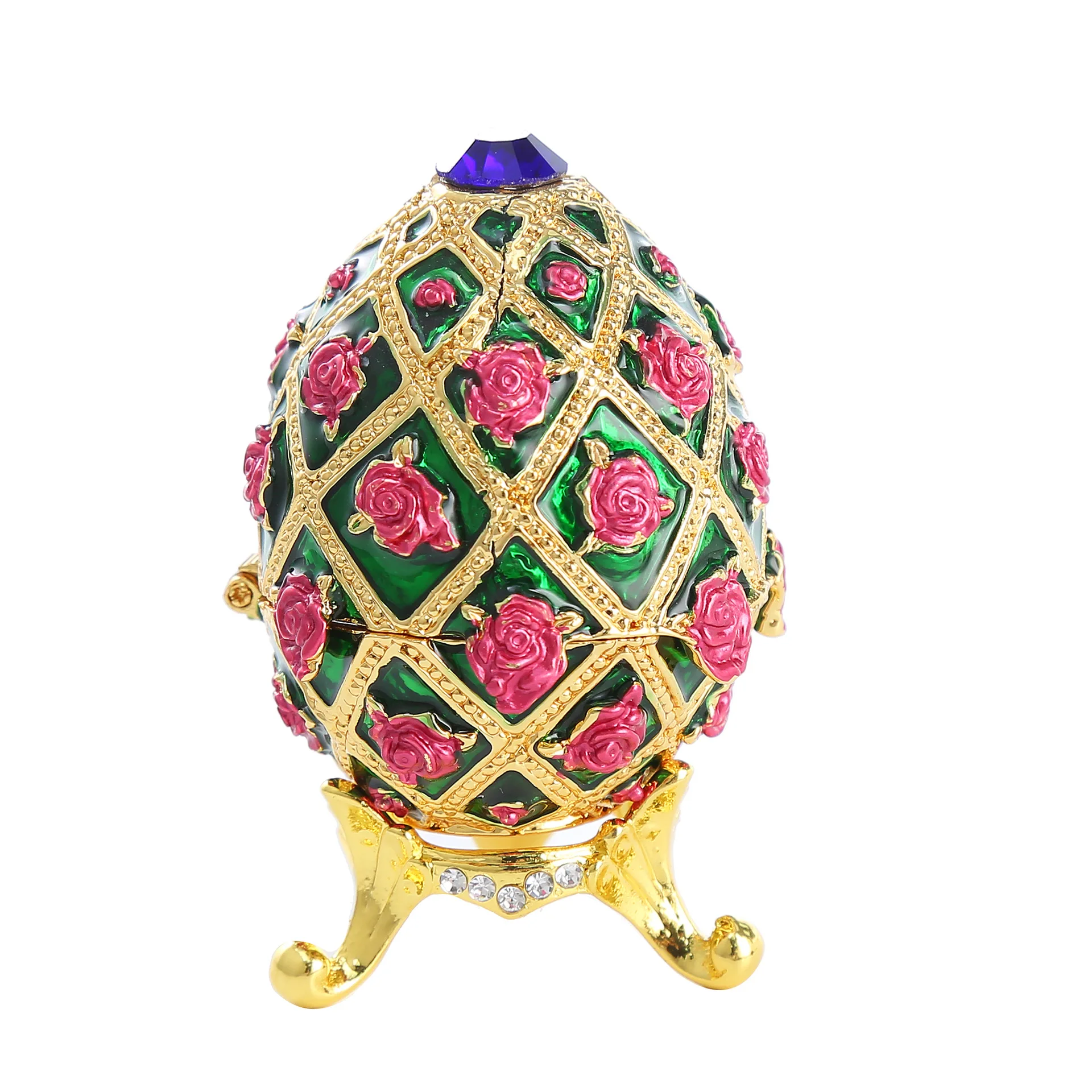 

European Jewelry Box Wedding Gift Metal Jewelry Egg Jewelry Box Birthday Gift Home Decoration 6.5*4.5cm