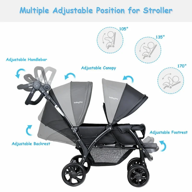 Lightweight Baby Stroller, Ultra Compact & Airplane-Friendly Travel Stroller, One-Handed Folding Stroller for Toddler Stroller