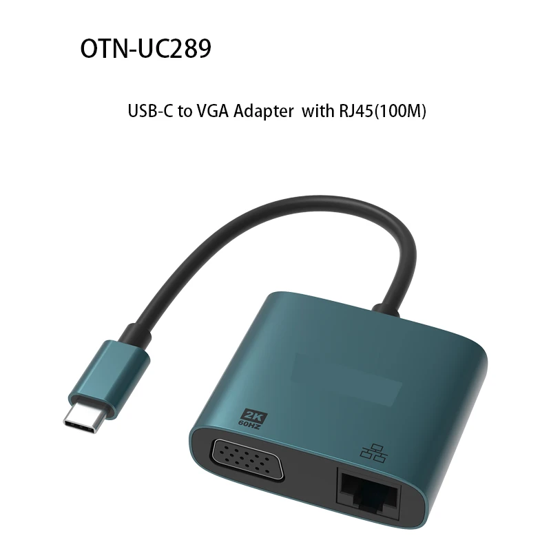 محطة قاعدة USB-C إلى HDMI متوافقة مع USB-C HUB USB-C إلى VGA محول فيديو RJ45 (100 متر) بطاقة فيديو لأجهزة الكمبيوتر المحمول محول فيديو USB