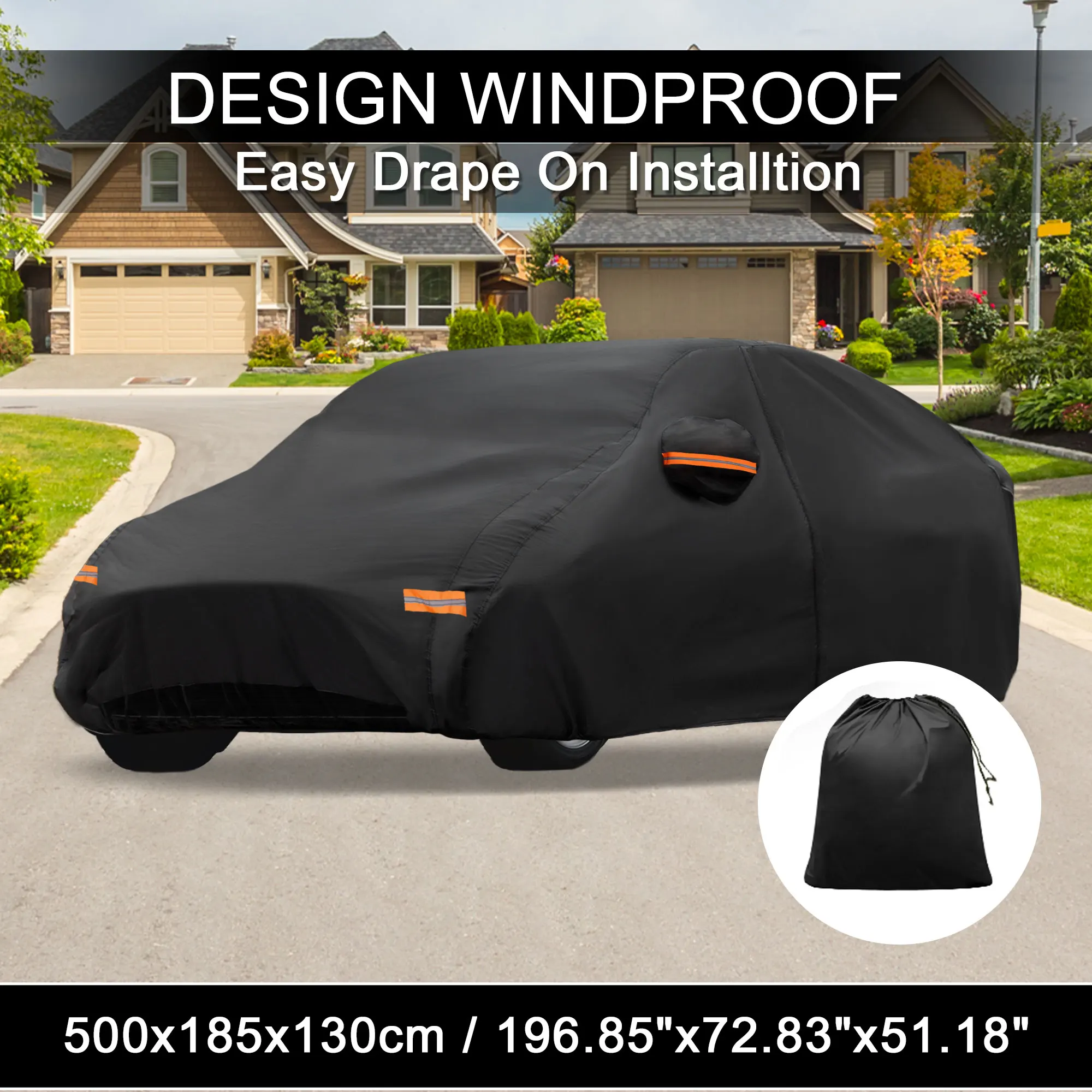 

Motoforti Car Cover W/ Left Side Door Zipper 210D-PU for Kia K5