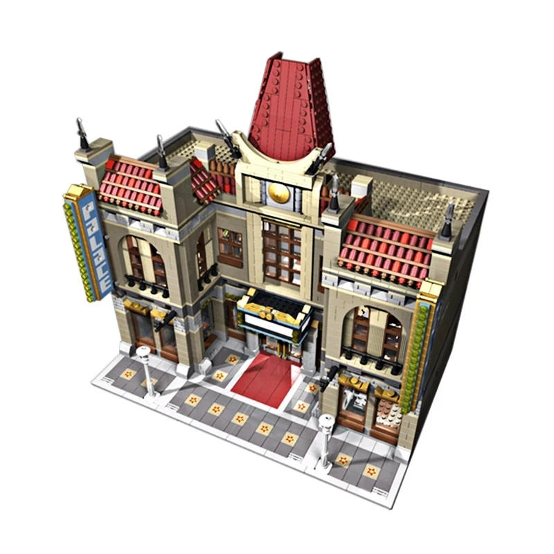 

New MOC-10871 Chinese Cinema Palace Compatible 10232 Modular Buidling Bricks Educational Puzzle Toys Birthday Gifts to Kids
