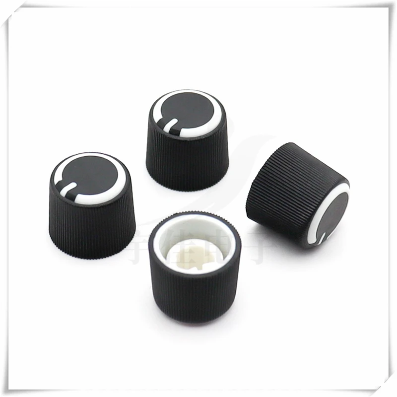10PCS Plastic 180 Degree Half Shaft Knob Cap Potentiometer Knob Cap Mixer Knob Electrical Instrument Switch Cap