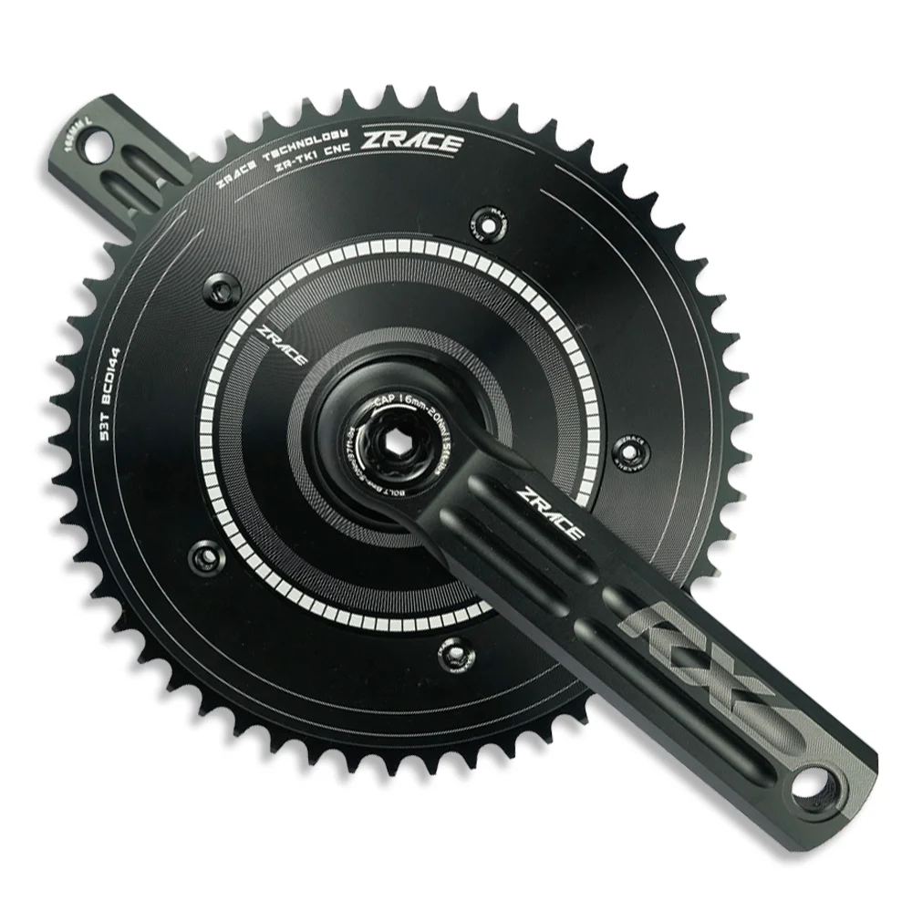 Piñón fijo para bicicleta de pista ZRACE RX Juego de bielas 144BCD 46T-50T Juego de platos y bielas de 165-175 mm Piezas de ciclismo