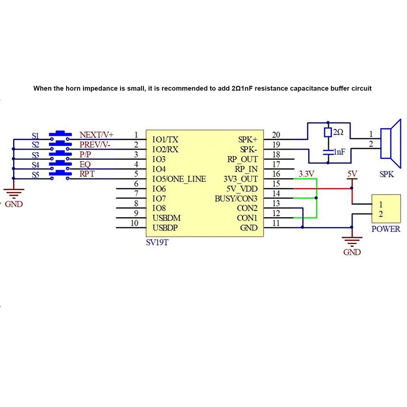 SV19T Voice Playback Module One-To-One Trigger Serial Port Control Segment Trigger MP3 Voice Module Support TF Card