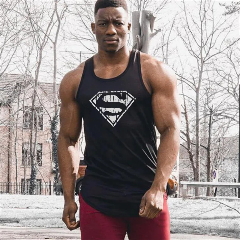 Mens Tank Tops Shirt Fitness Clothing Vest Sleeveless Cotton Man Canotte Gym  Top Bodybuilding Ropa Hombre  Clothes Wear