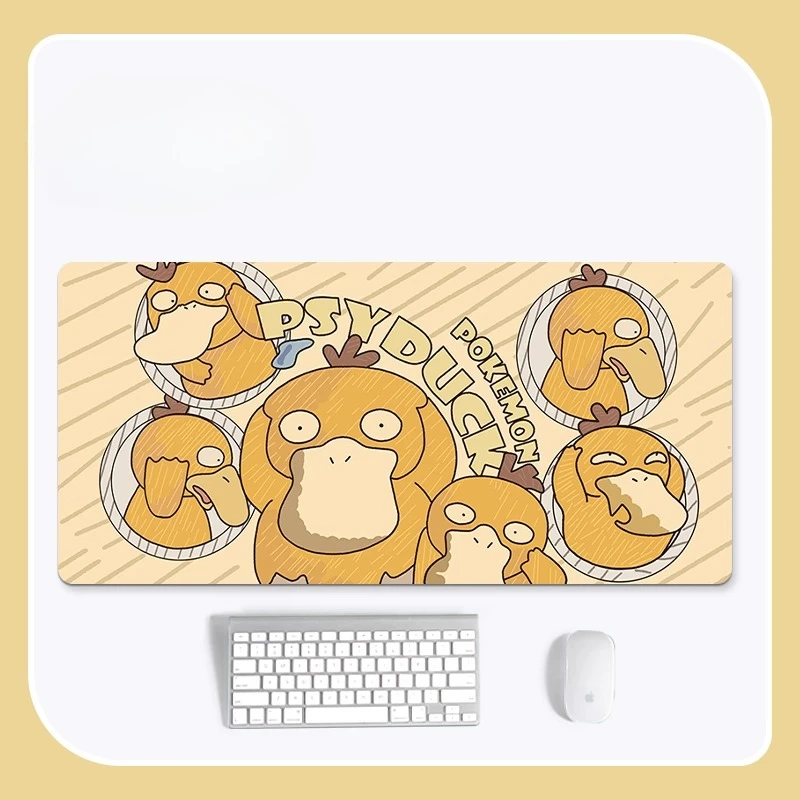 

Милый аниме мультяшный принт Pokémon, большой коврик для мыши из искусственной кожи, офисный обучающий игровой компьютерный коврик, нескользящий кожаный коврик для стола