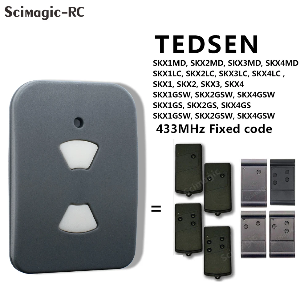 433MHz Gate Remote Control Clone TEDSEN SKX1MD SKX2MD SKX3MD SKX4MD 433.92mhz Fixed Code Garage Door Opener Controller