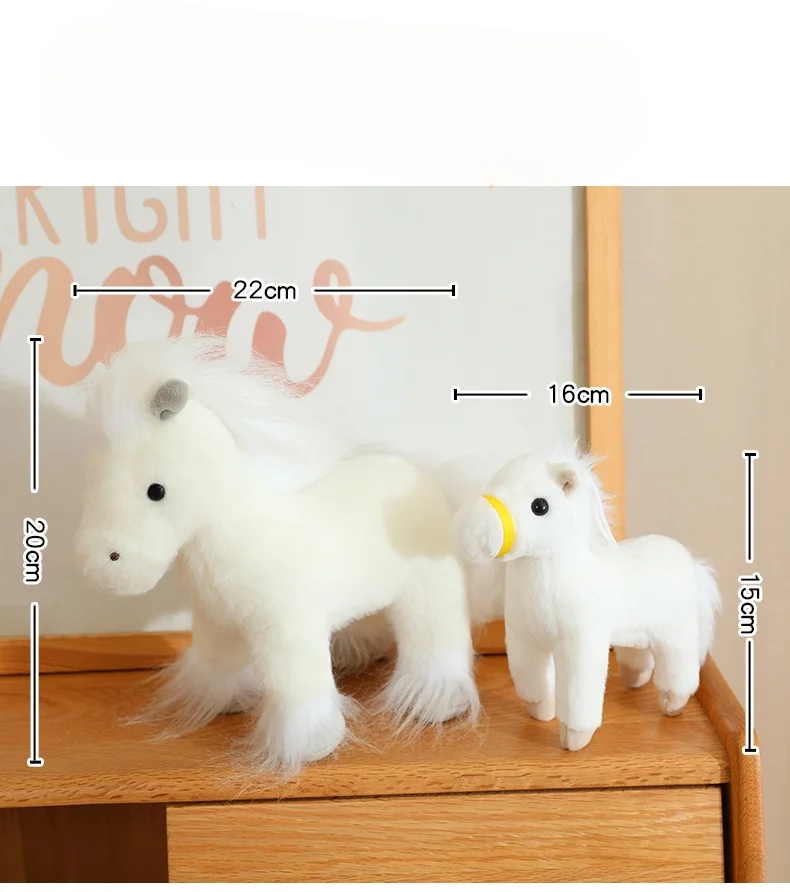 シミュレーション馬ぬいぐるみぬいぐるみかわいい小さな馬バッグキーペンダント枕人形ホームキッズギフト装飾