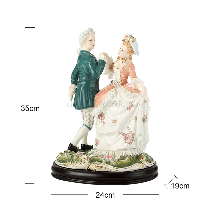 Dolls Ceramic Crafts Boutique Villa Living Room Decorations European-style British Couple Ornaments Figures Porcelain