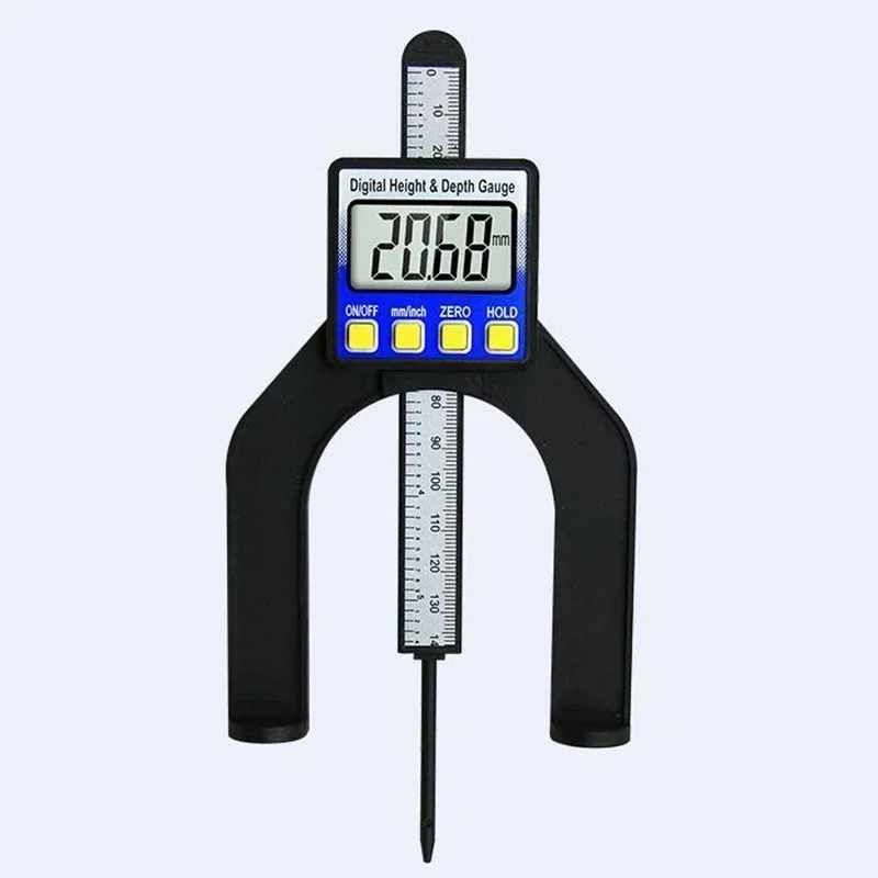 جديد 0-80 مللي متر مقياس العمق شاشة ديجيتال النجارة الجدول المنشار الارتفاع قياس الارتفاع عمق مقياس شاشة ديجيتال الورنية الفرجار