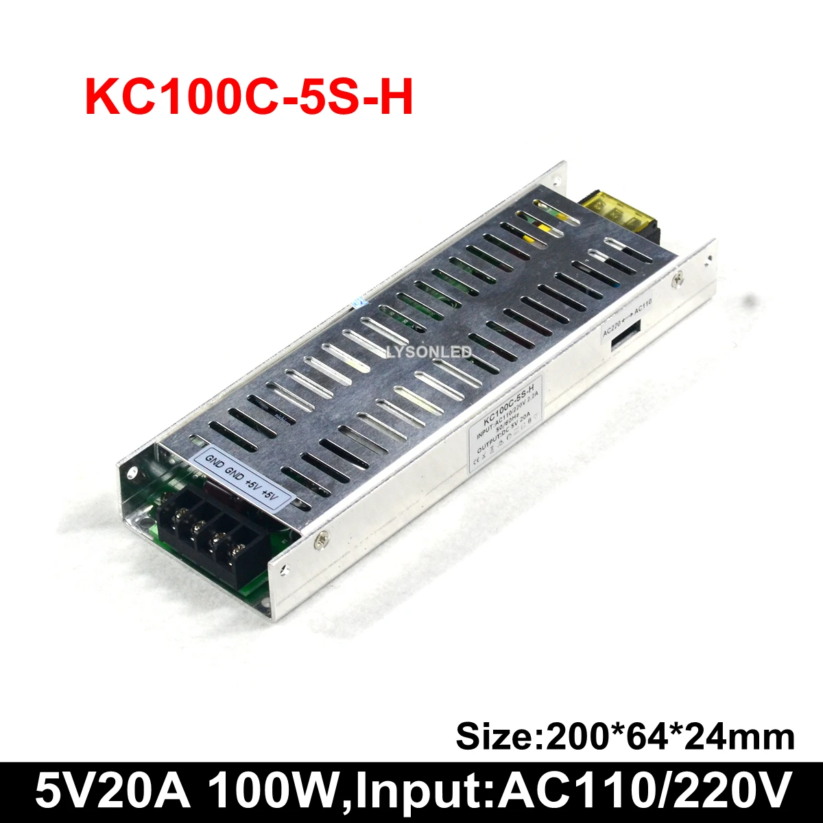 

5V 20A 100W LED Display Power Supply Input AC110V/220V Work for P4.75/P4/P5/P10 LED Display Panel