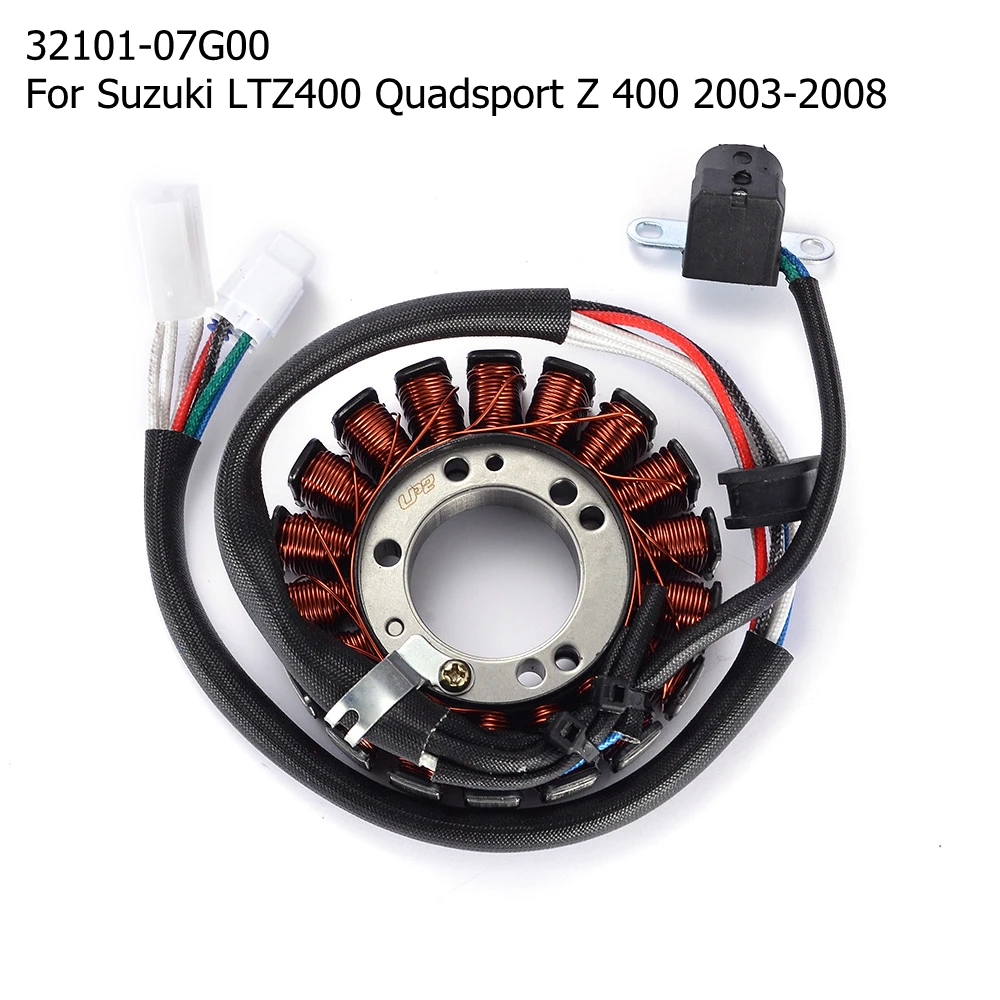 Motorcycle Ignition Stator Coil for Suzuki LTZ400 Quadsport Z 400 Z400 2003 - 2008 2004 2005 2006 2007 32101-07G00 LTZ 400