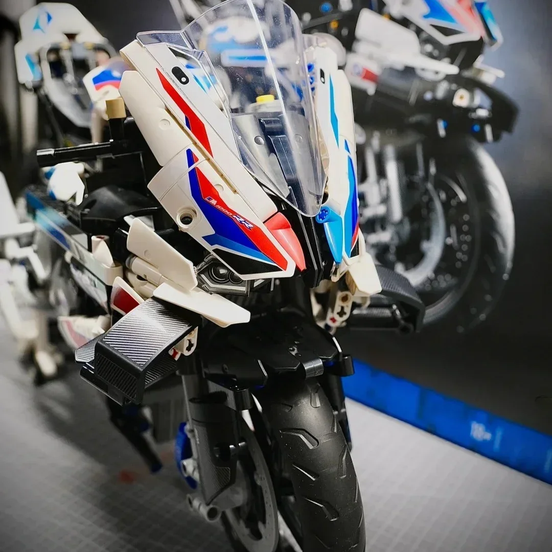 مجموعات مكعبات بناء الدراجات النارية متوافقة مع جزيئات ليغو مناسبة لهدايا عيد الميلاد 42130 #5