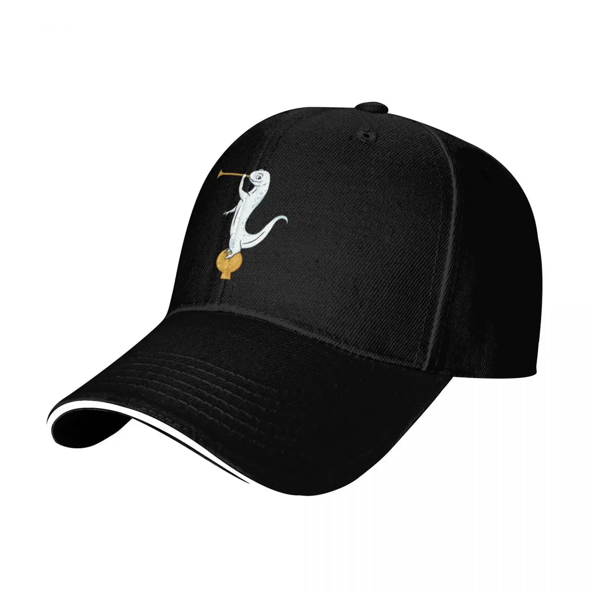 the white salamander Baseball Cap Adjustable Buckle Closure Moisture Wicking Quick Dry Curved Brim Classic Fit