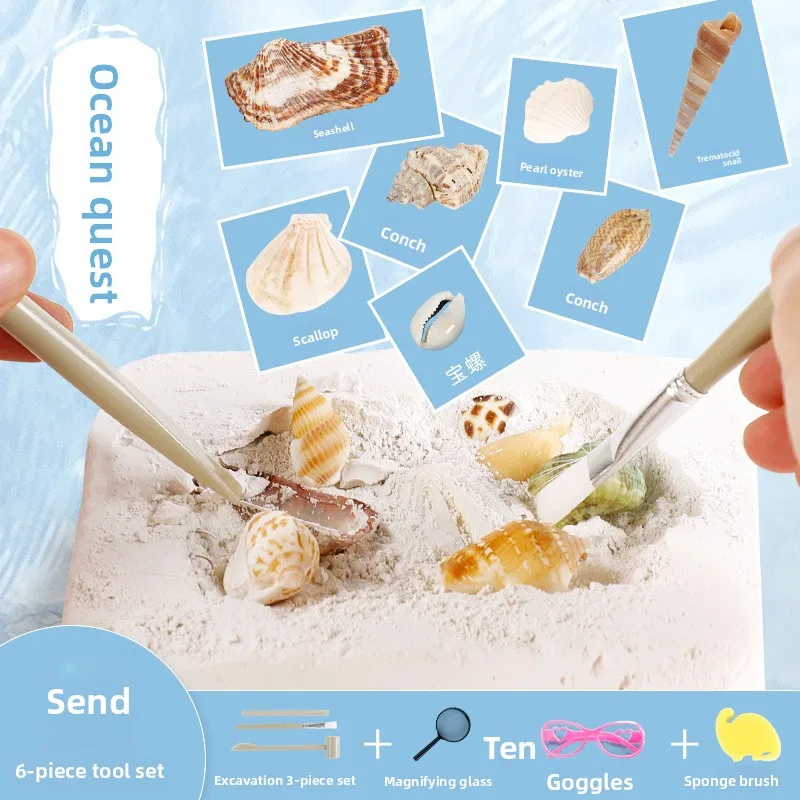 هدايا عيد الميلاد للأطفال لتقوم بها بنفسك مجموعة حفر الأحجار الكريمة حفارة الماس الكريستال الملونة ديناصور الأحفوري لعبة علم الآثار