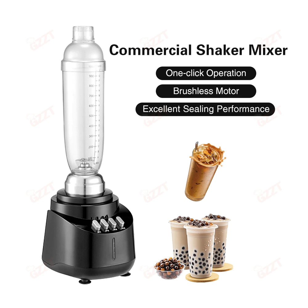 Double Speed Commercial Multifunctional Milk Tea Shaker Machine High Speed Protein Powder Blender Mixer 1000ml Cup