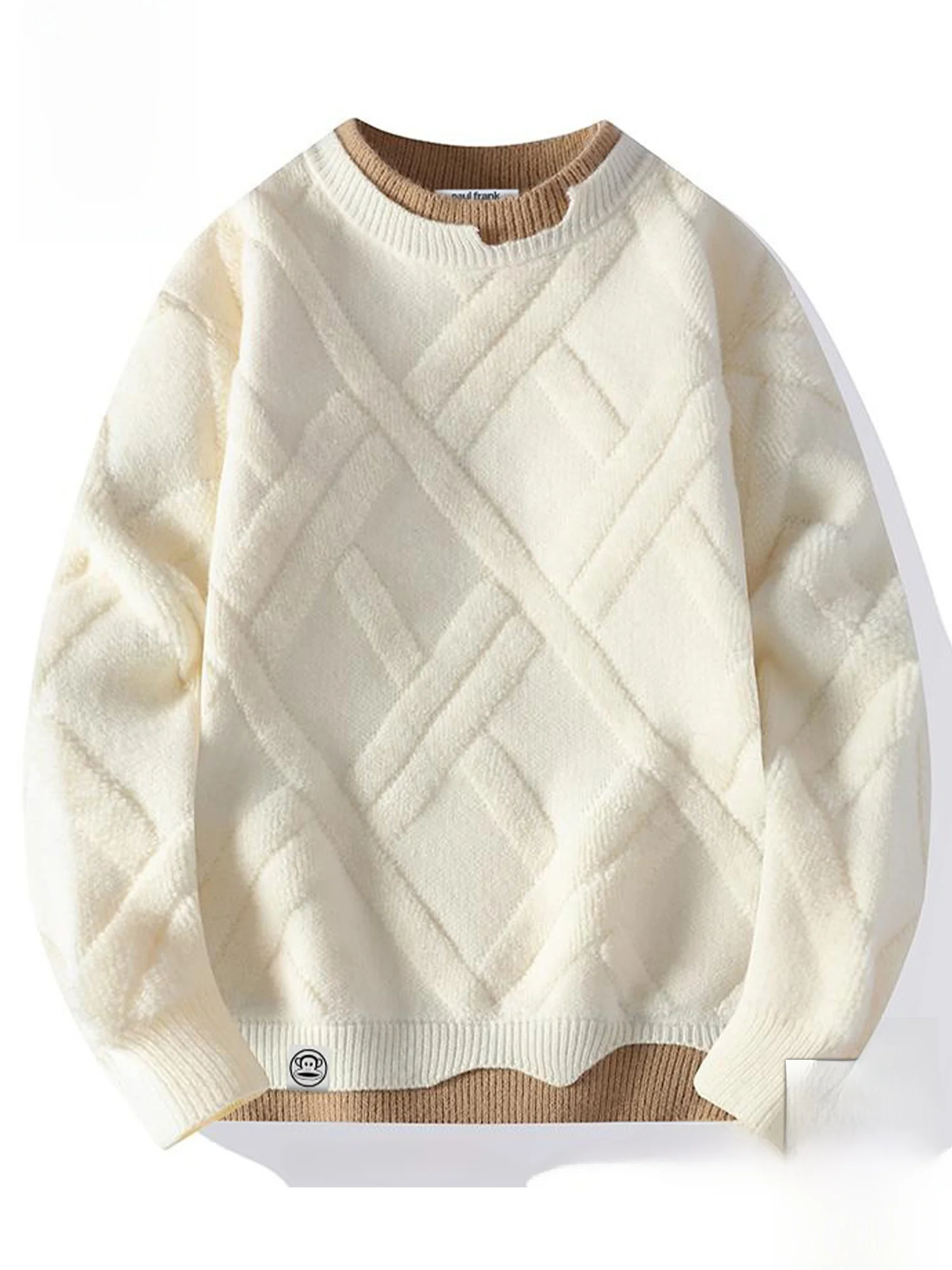 

Мужской теплый свитер Paul Frank с круглым вырезом, повседневный, свободного кроя, осенний, модный, из мягкой полиэстеровой смеси, с длинным рукавом