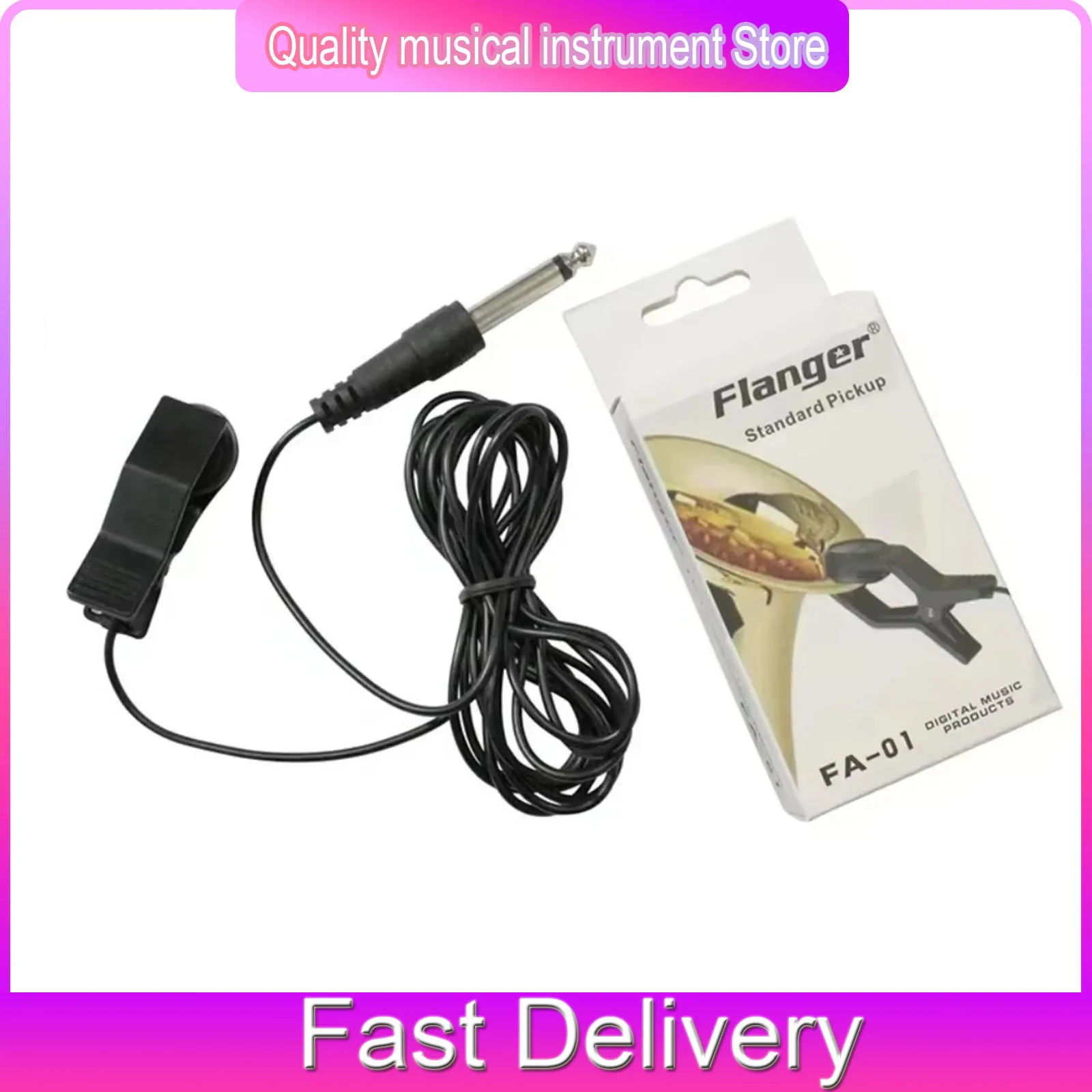 Flanger Pickup Microphone FA-01 Professional Clip On Microphone Pickup Guitar Accessory For Banjo Violin Mandolin Ukulele