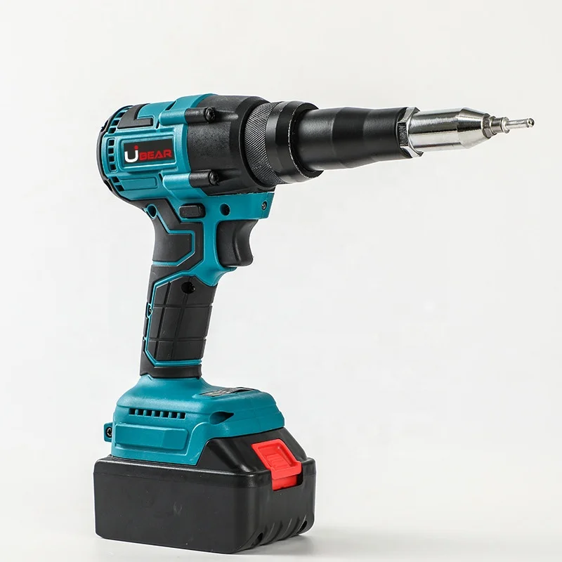 21V Portable Cordless Rivet Tool 2.4-4.8mm Electric Battery Rivet Nut Gun with LED Light