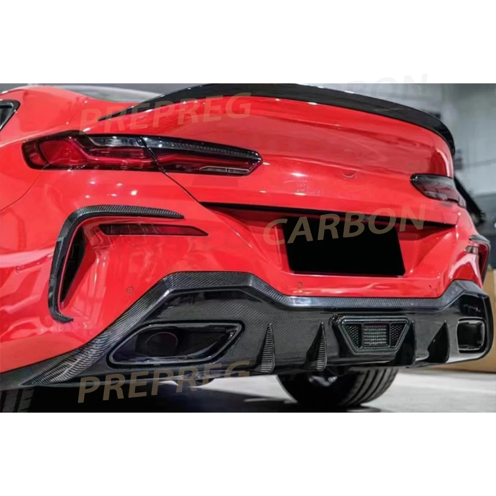 

Carbon Fiber Rear Bumper Diffuser Exhaust Tips for BMW 8 Series G14 G15 Coupe Sport 2019-2022 FRP Body Kits Accessories