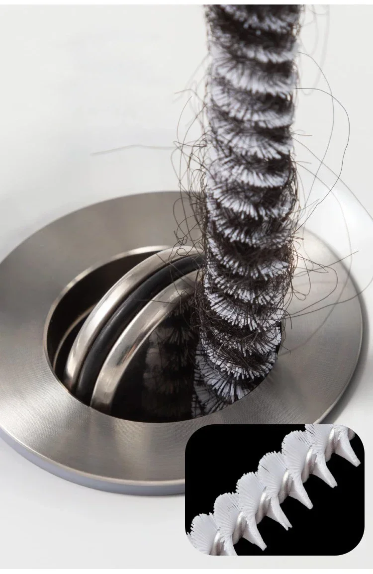 Pipe Unclogging Brush Bathroom Accessories D/bathroom Shower Tub Drain Hair Catcher Long Cleaner Cleaning Sewer Pipes Household