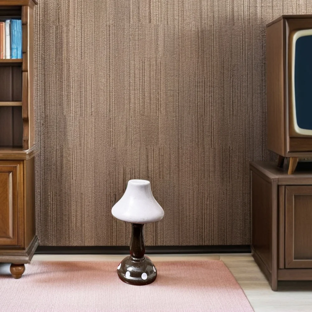 

2pcs Miniature Wooden Table Lamp Led Small Desk Lamp For Diy Dollhouse Nightstand Decor Mini House Accessories